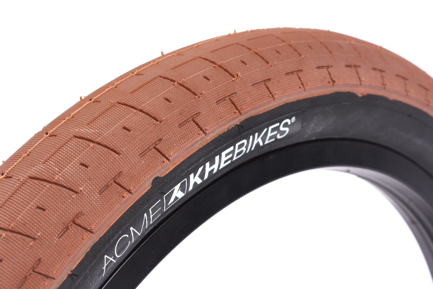 KHE BMX Bike Tyre ACME, 20" x 2.40", Brown-Black Sidewall