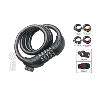 Lock Spiral Combination 5-digit 10mm x 1000mm W/Bracket BK062 for Seat Pillar