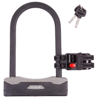 Lock U-Shackle with Two Keys &  New Bracket BK005 166mm x 320mm Black