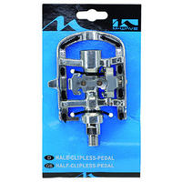 M-Wave Pedals Half Clipless Alloy Suits Shimano Cleats