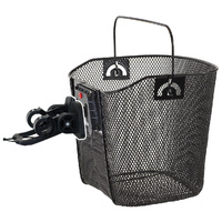 Wire Bike Basket Front w/Clip-On Bracket For Fitting On Handlebar HT-025 Dia. 22.2-31.8mm