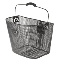 Wire Bike Basket Front w/H/Bar Clip-On Bracket For Dia. 1&1-1/8 inch stem