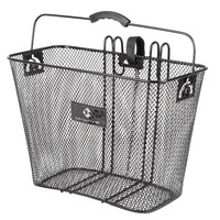 General Wire Bike Basket Front or Rear with Hanging Hooks BLACK