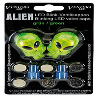 Valve Cap Alien One Led Green 
