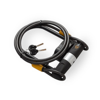 U-Lock And Cable Combo 190 x 14mm U-Lock 1800 x 10mm Cable Via Velo Brand
