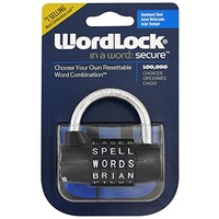 Wordlock Black Resettable Word Combination Bulk Packed in Polybag