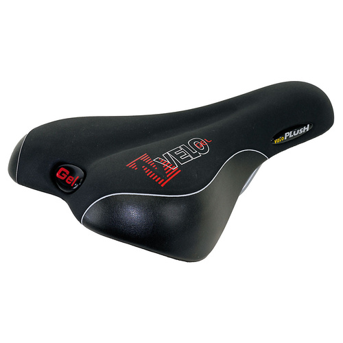 Velo Saddle Plush Gel Deep Channel 