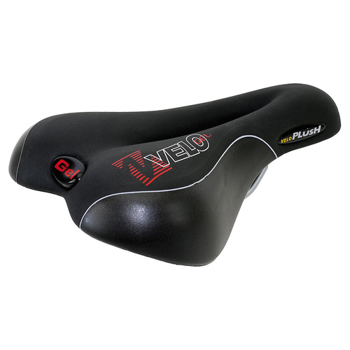 Velo Saddle Velo Plush Gel Deep Channel 