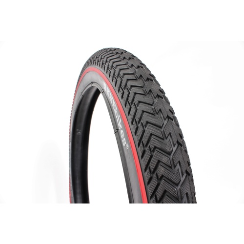 KHE MVP Tire Street 20"x2.30", Black with Red Pinline