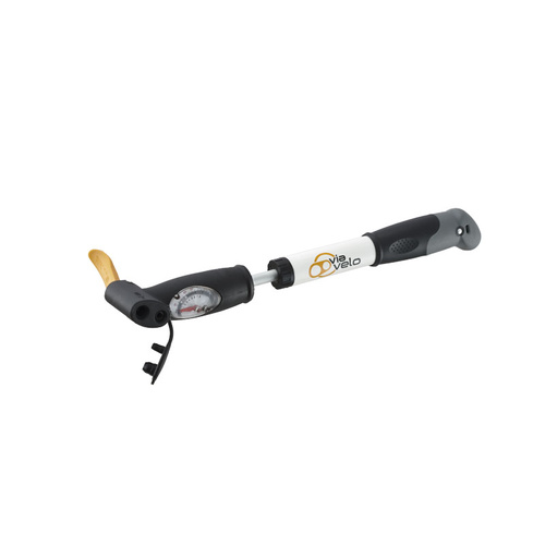 Pump Mini 2 Way With Bracket Fits Presta/Schrader Valves Via Velo Brand