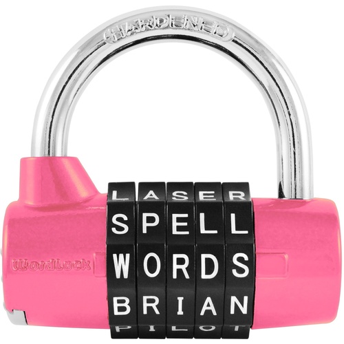 Wordlock Pink Resettable Word Combination Bulk Packed in Polybag